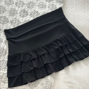 ⚜️ Tempted Black Layered Mini Skirt